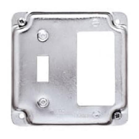 Raco Electrical Box Cover, Square, Steel, GFCI, Toggle Switch Cover 814C
